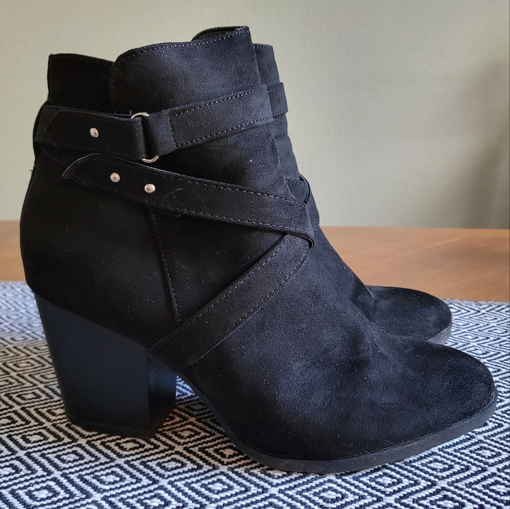 Black Suede Booties